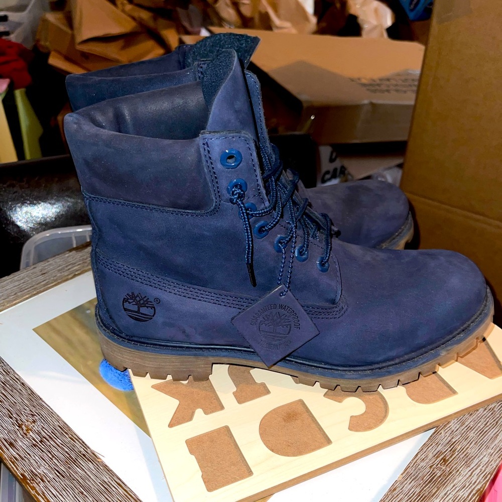 Timberland Boots, Navy Blue, SZ 10M, Like New